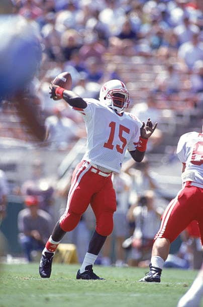 Affiche Collector Nebraska Huskers – Tommie Frazier « The Run » Fiesta Bowl – Signée – Format 24x36 Pouces – Occasion