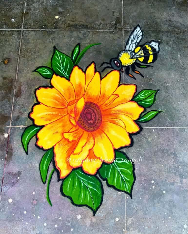 🌸Simple Kolam for the day 🌸 #ranjanasrangoli #reels #rangoli #trending ...