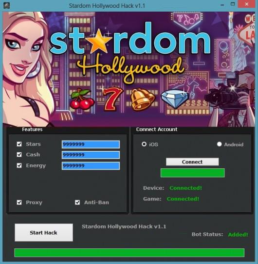 Stardom Hollywood Cheats Hack Tool for iOS and Android