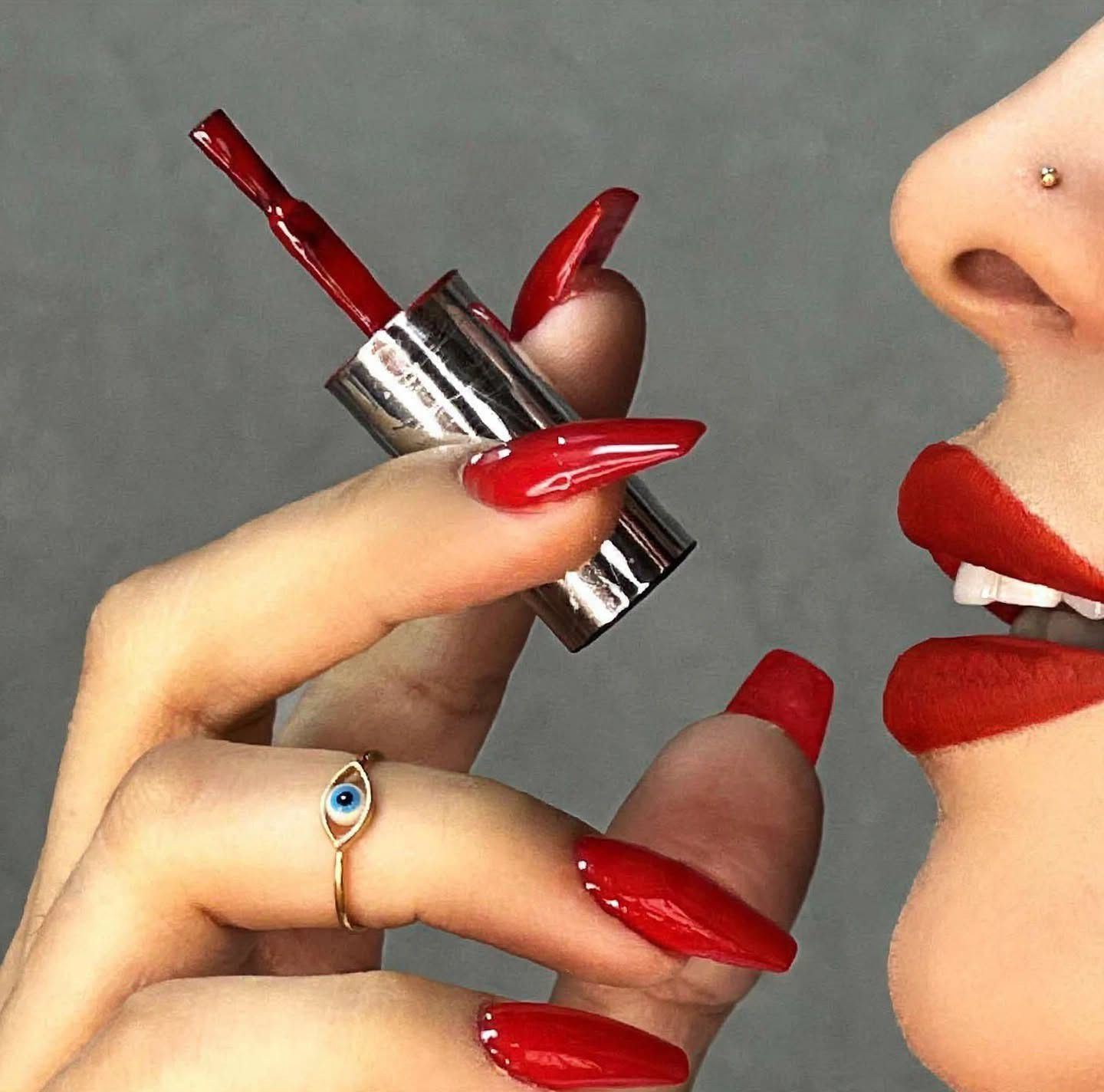 Featuring our Almond Glossy Polka Dot 🍷 ️ Thank you so much for ...
