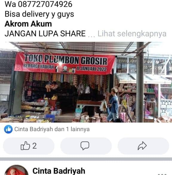 Toko Plumbon grosir pasar Bondan