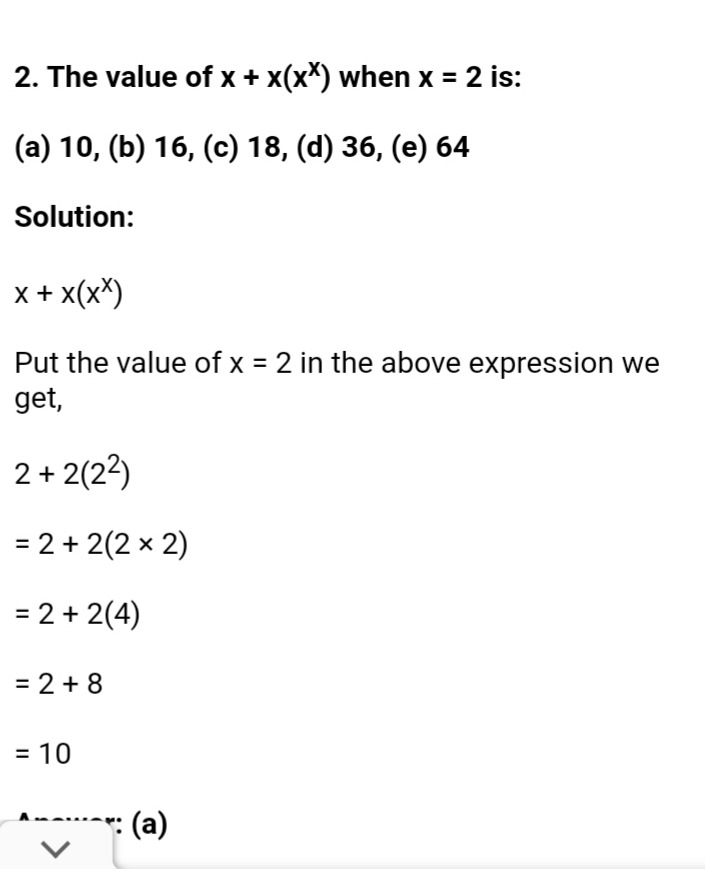 Mathematics questions Answers
