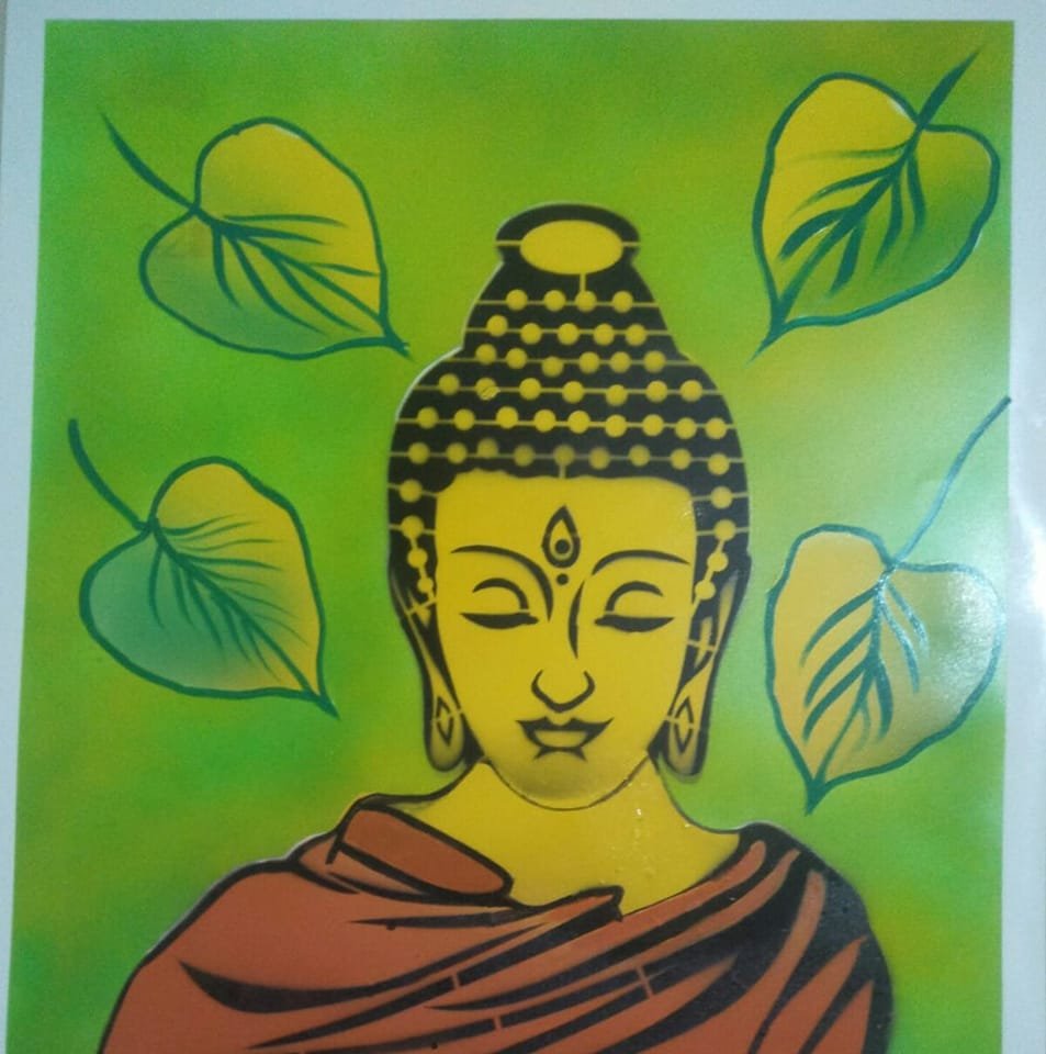Indian spray penting art