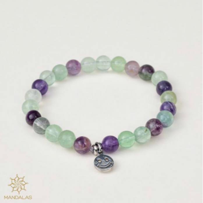 Bracelet Aura Angel Avec Fleur De Lotus - Lithothérapie - Neuf Avec étiquettes