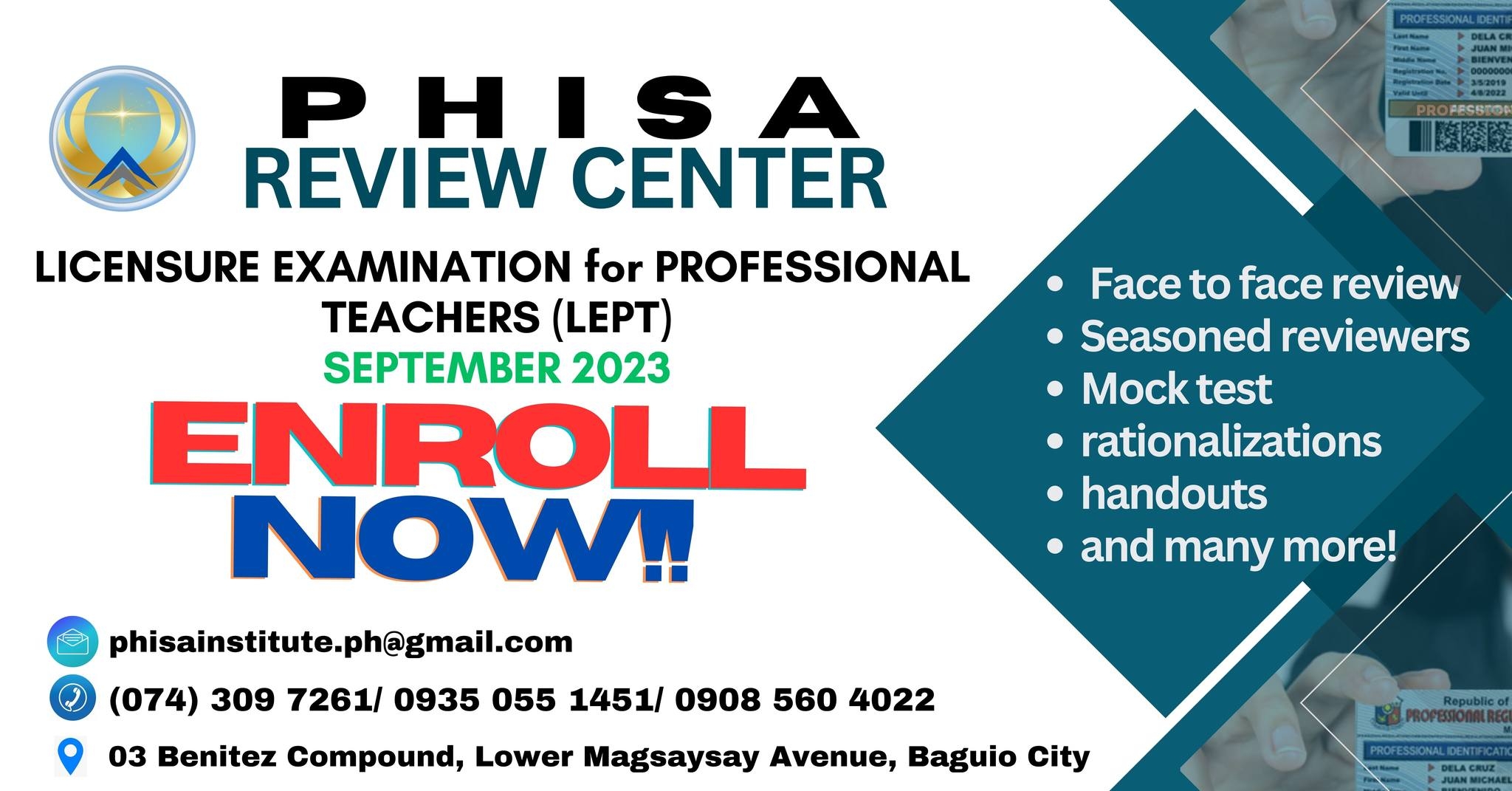 PHISA Review Center | Baguio City