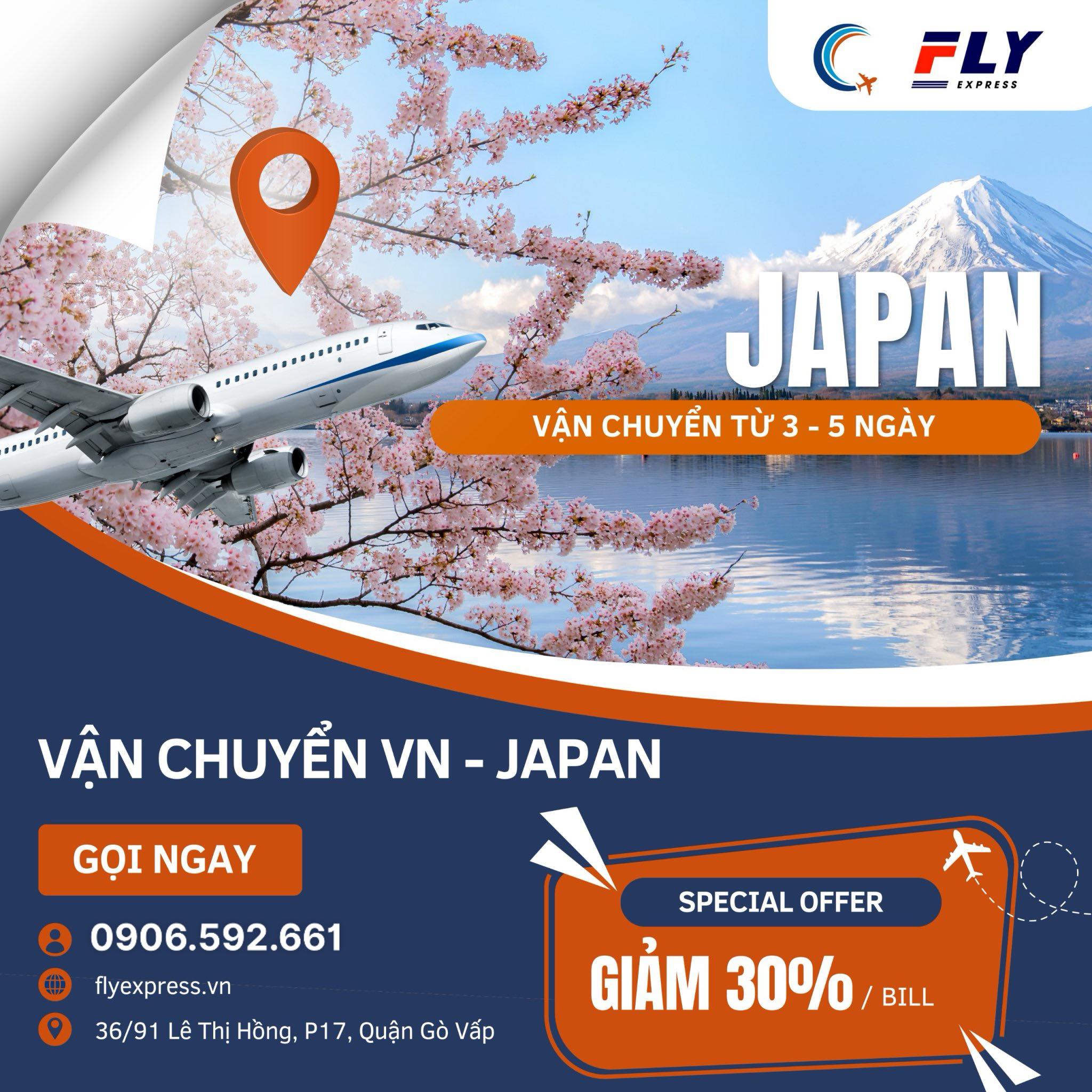 Gửi hàng đi Nhật giá rẻ Fly Express | Ho Chi Minh City