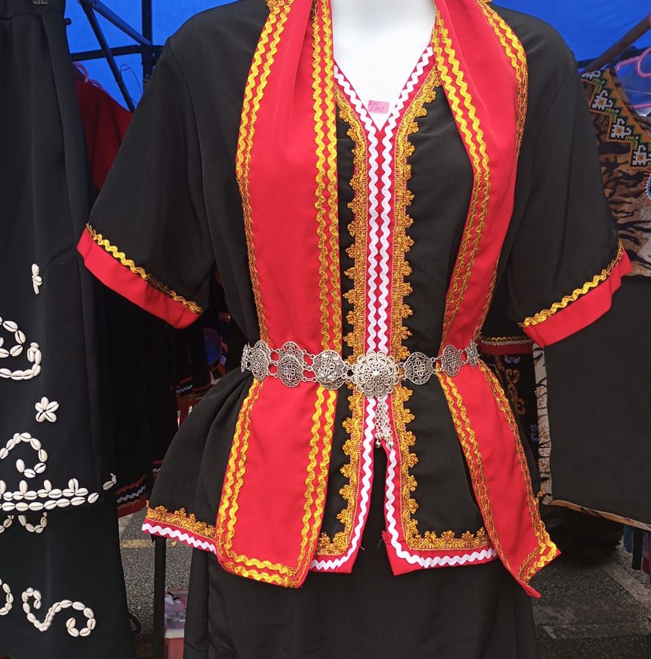 Charlotte's Bidayuh Traditional Costume and Contemporary Dress | Padawan