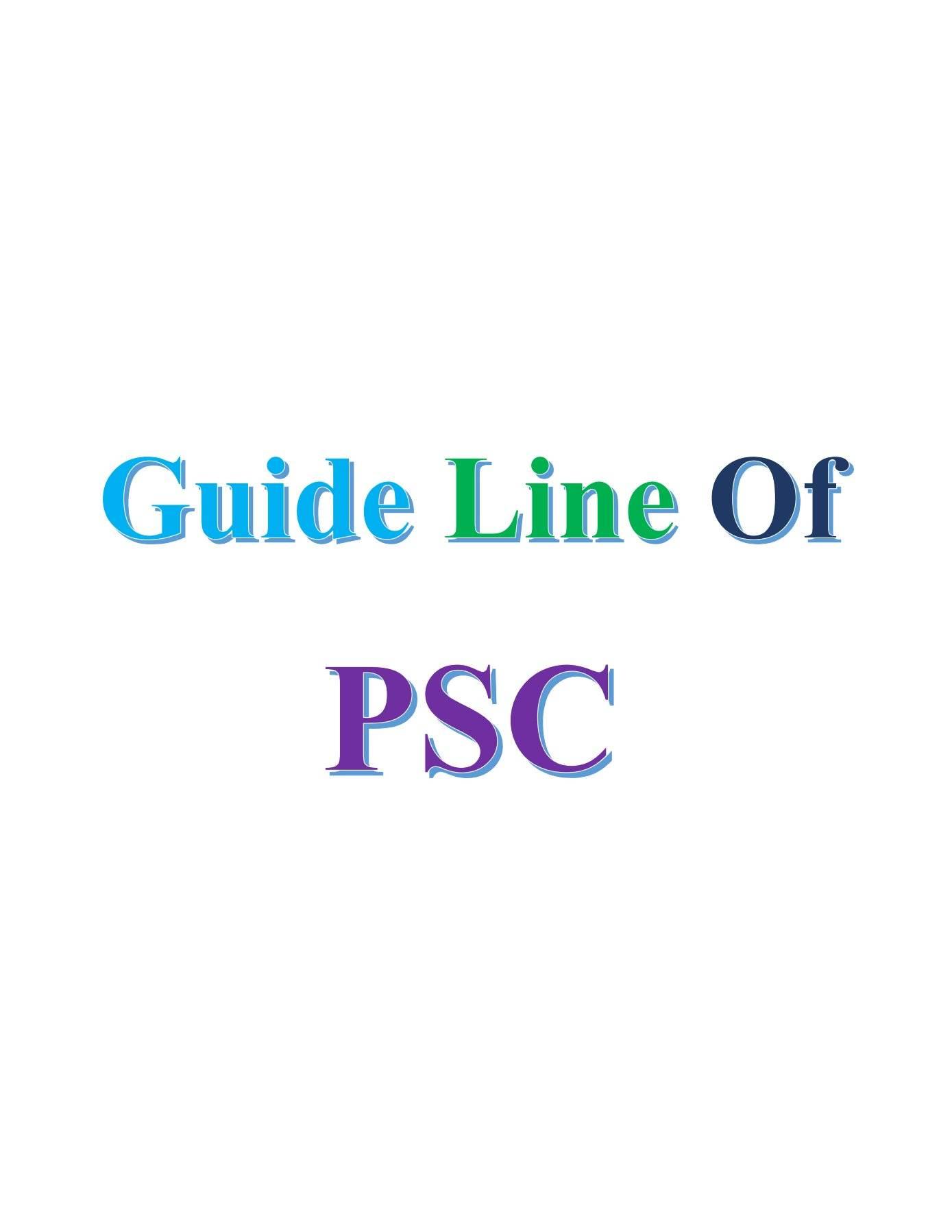 Guide Line Of PSC