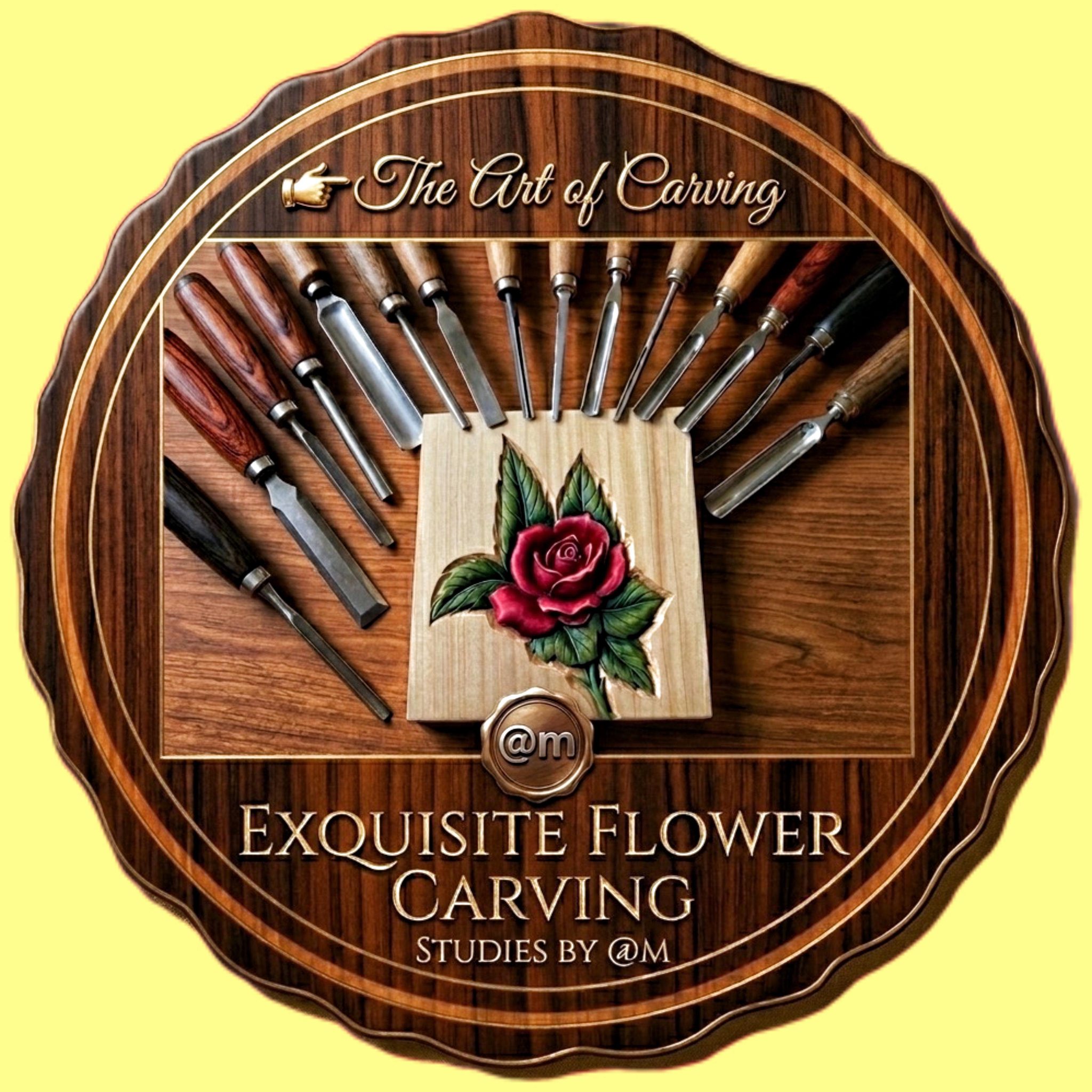 I have started a new design of floral wood carving. How is it, friends ...