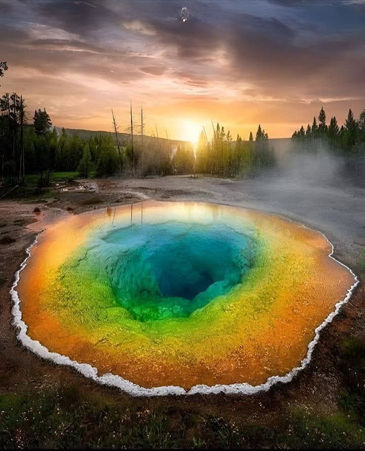 Interesting - The hot spring is famous for its vibrant colors, which ...