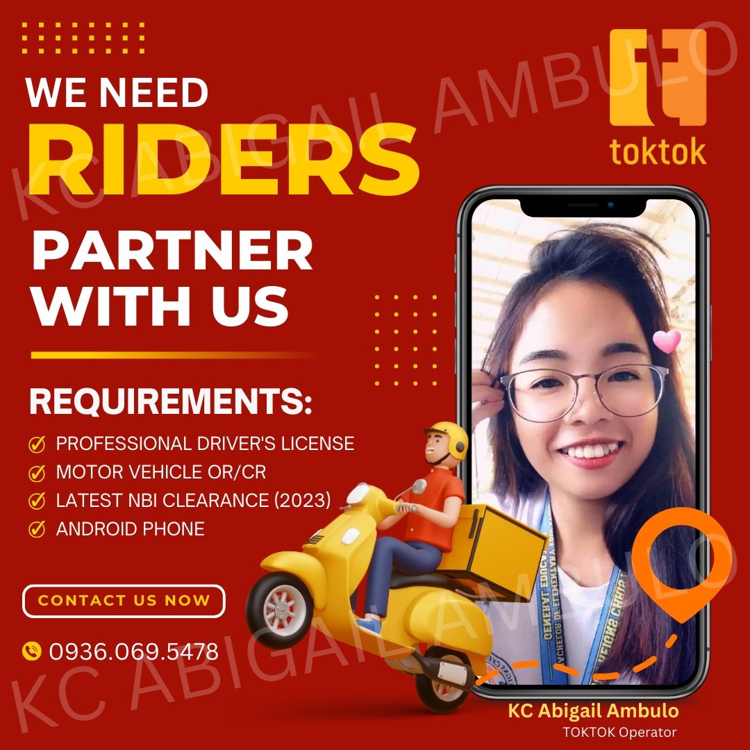 KC - Toktok RIDER / Courier Services | Silang