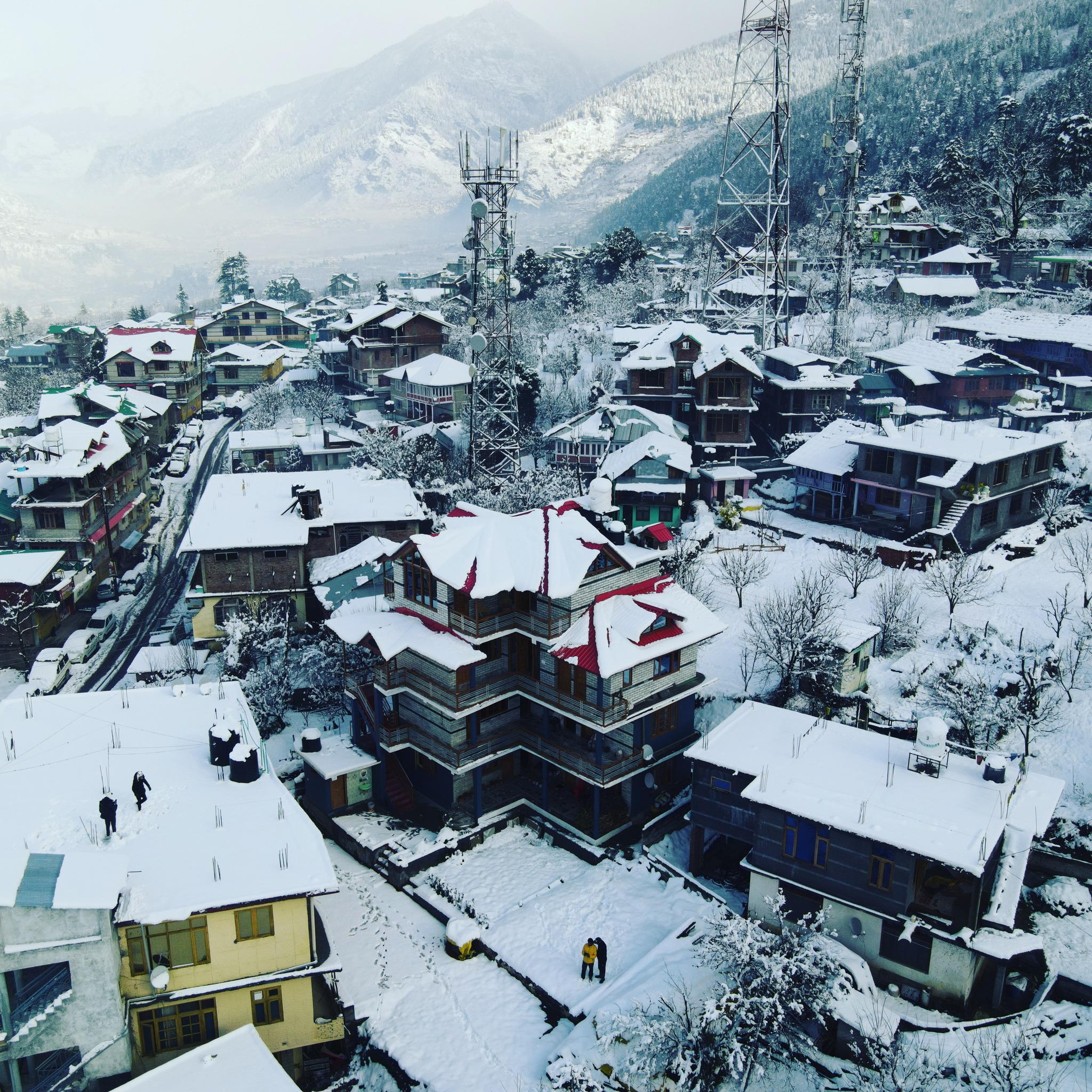 3 feel snow ️ near Manali Shanag village 😍 ️ #manali #snow #winter # ...