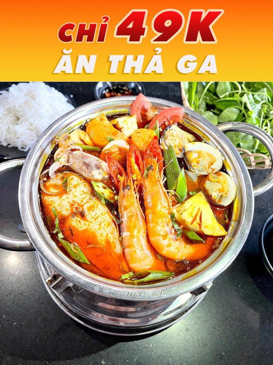 Lẩu Thái Hải Sản 1 người 49k Bà Rịa | Ba Ria