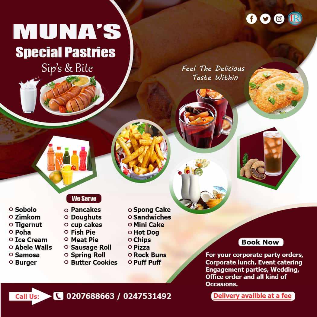 Muna's special pastries sip's and bite