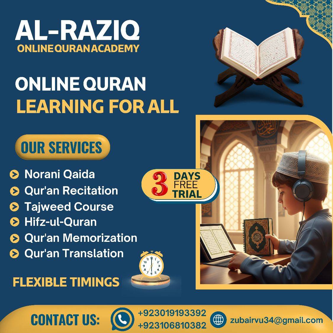 AL-Raziq online quran academy | Uch