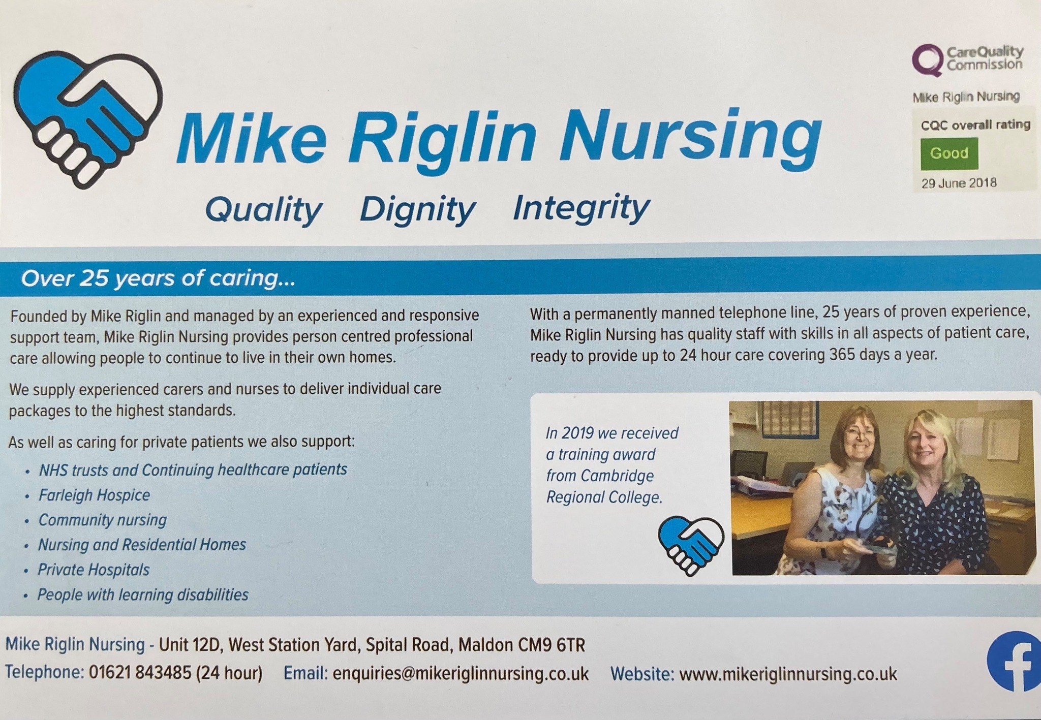 MRN- Mike Riglin Nursing and Care | Maldon