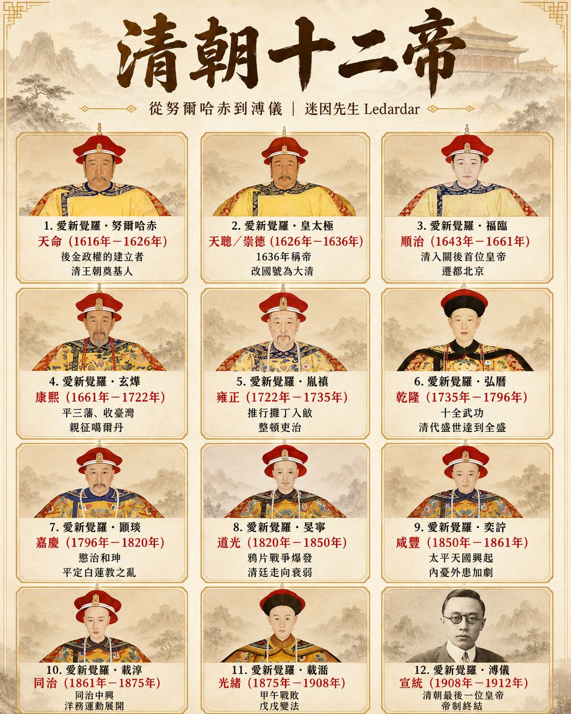 清朝十二帝