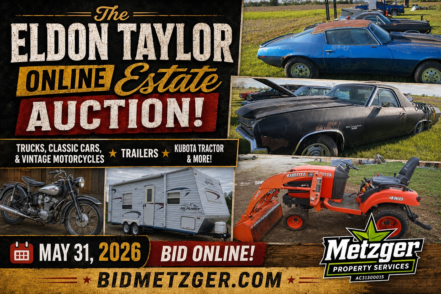 The Eldon Taylor Online Estate Auction! Trucks, Classic Cars