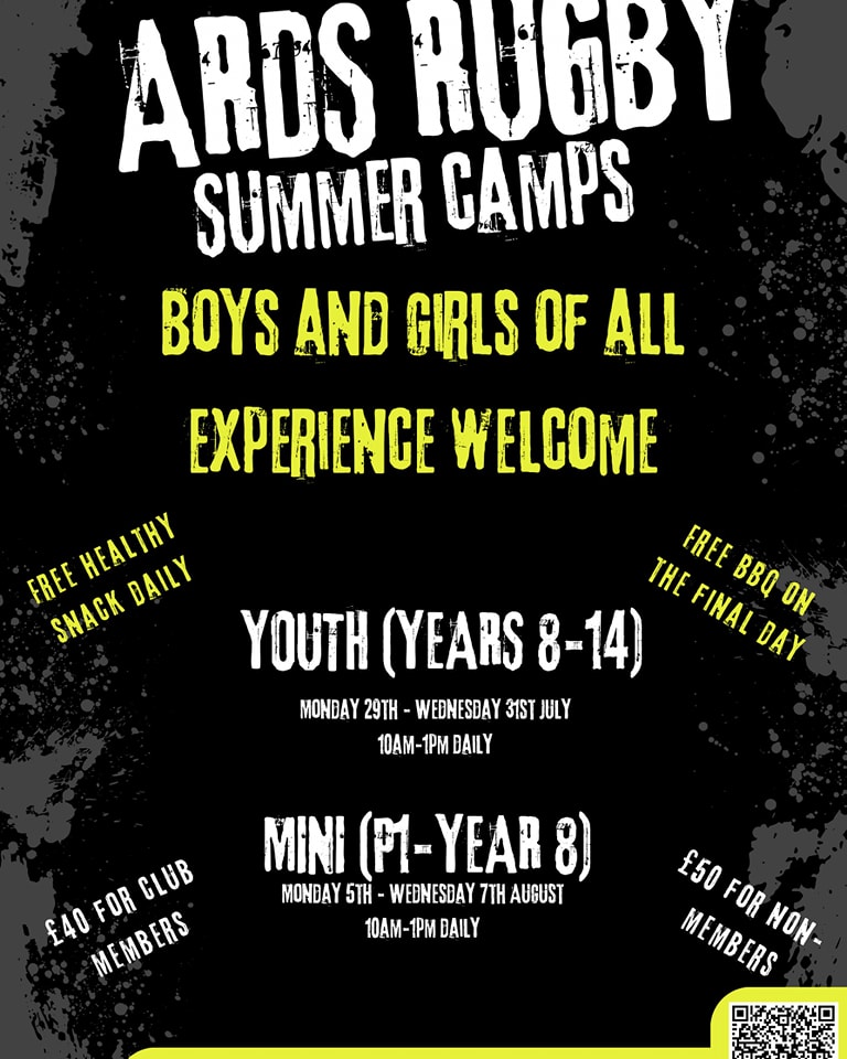 Ards Rugby Club - Our summer camp bookings have been...