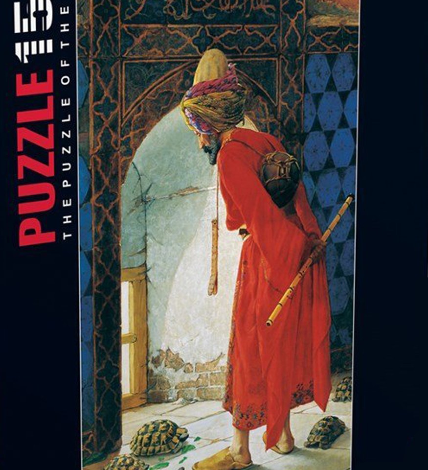 Anatolian 1500 Piece Jigsaw Puzzle - Turtle Trainer By Osman Hamdi (#3755), 33.5x23.6 Inches, Anti-Glare Surface