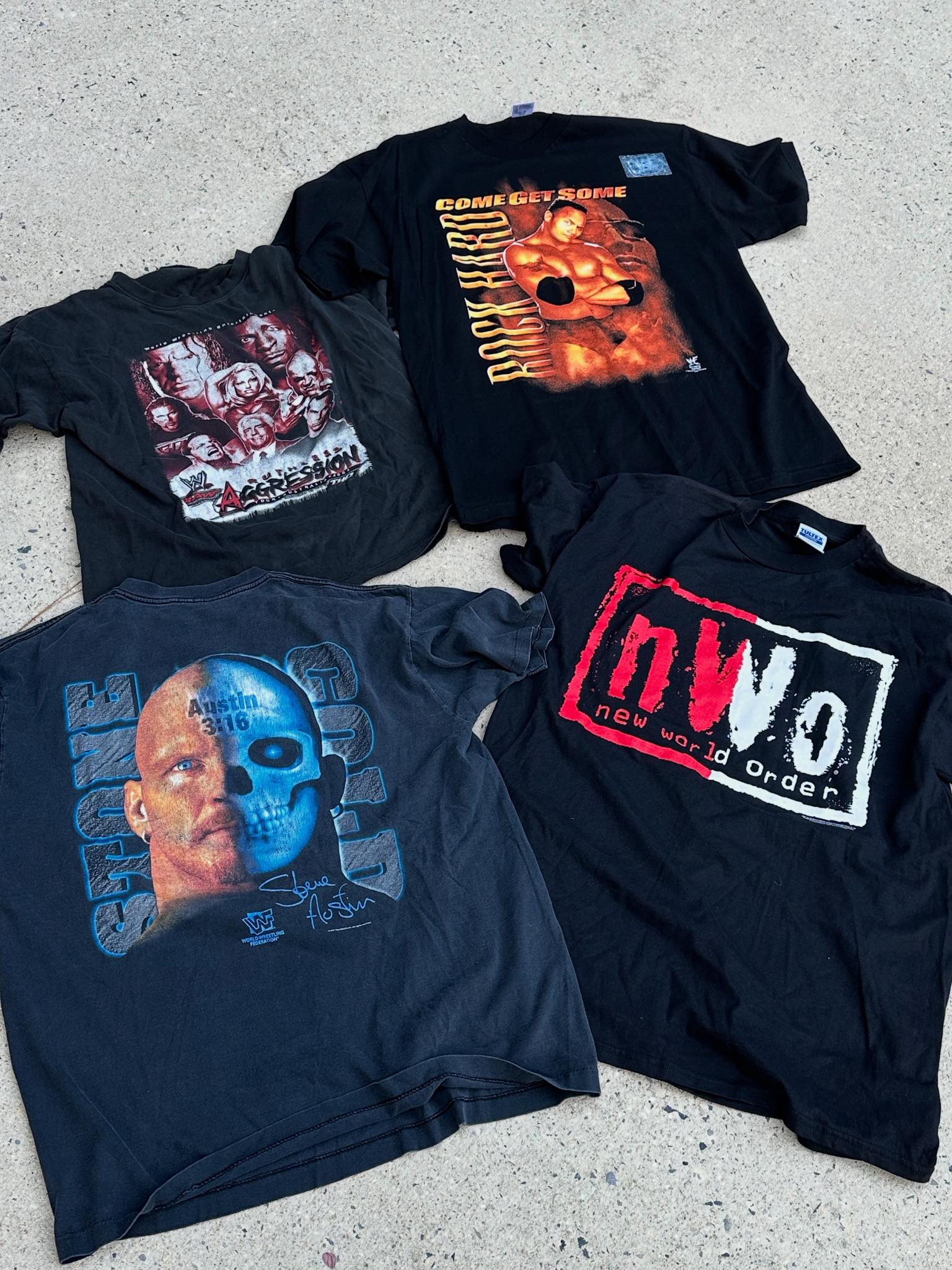 New vintage wrestling tees added including The Rock