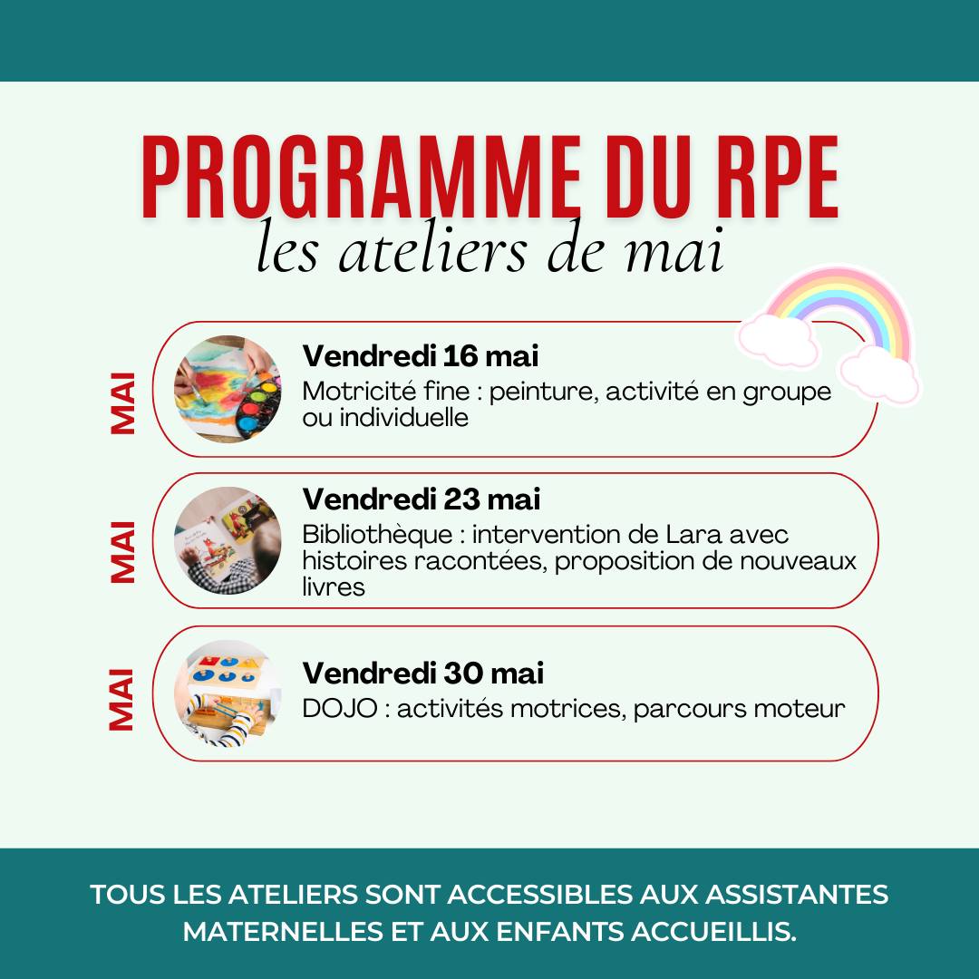 Ville - 👶 RPE – Les ateliers du mois de mai à Saint-Maximin 👶 Le Relais ...