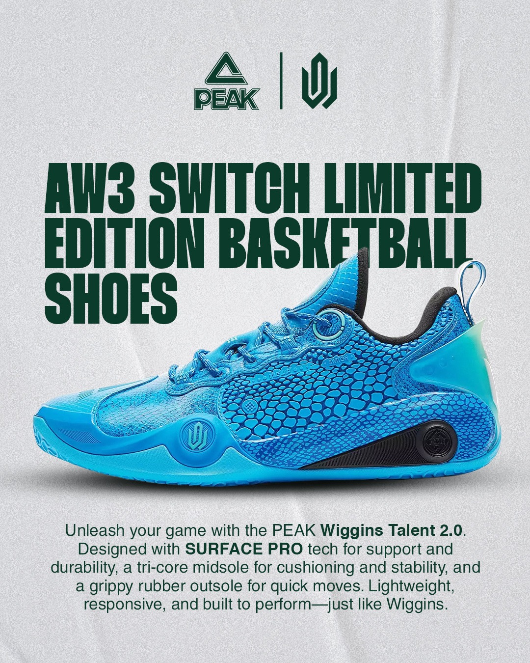 Built for the game, trusted by Wiggins. From the OG Talent 1 to