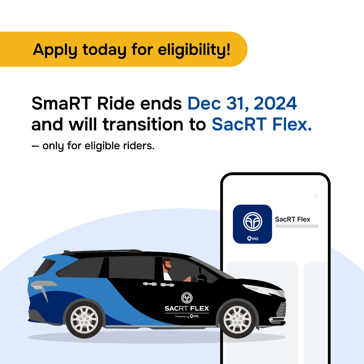 Sacramento Regional Transit District - Rider Alert: SacRT's SmaRT Ride ...