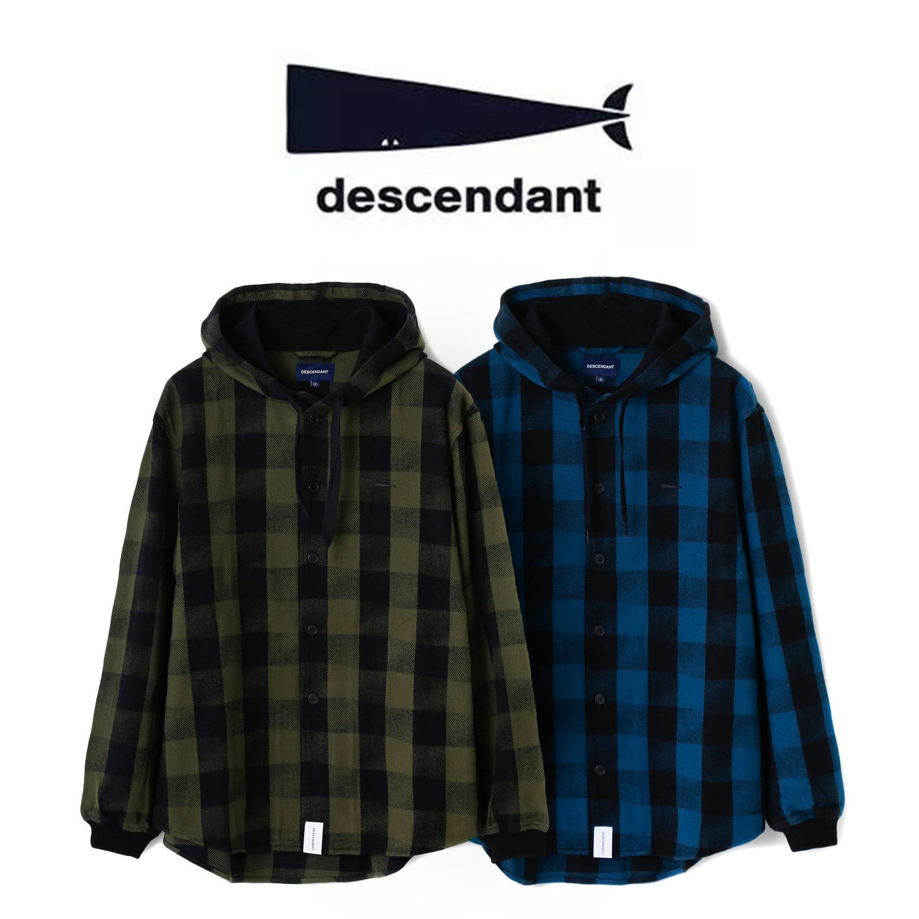 DESCENDANT MULE HOODED LS SHIRT DESCENDANT/MULE HOODED LS SHIRT (NAVY)