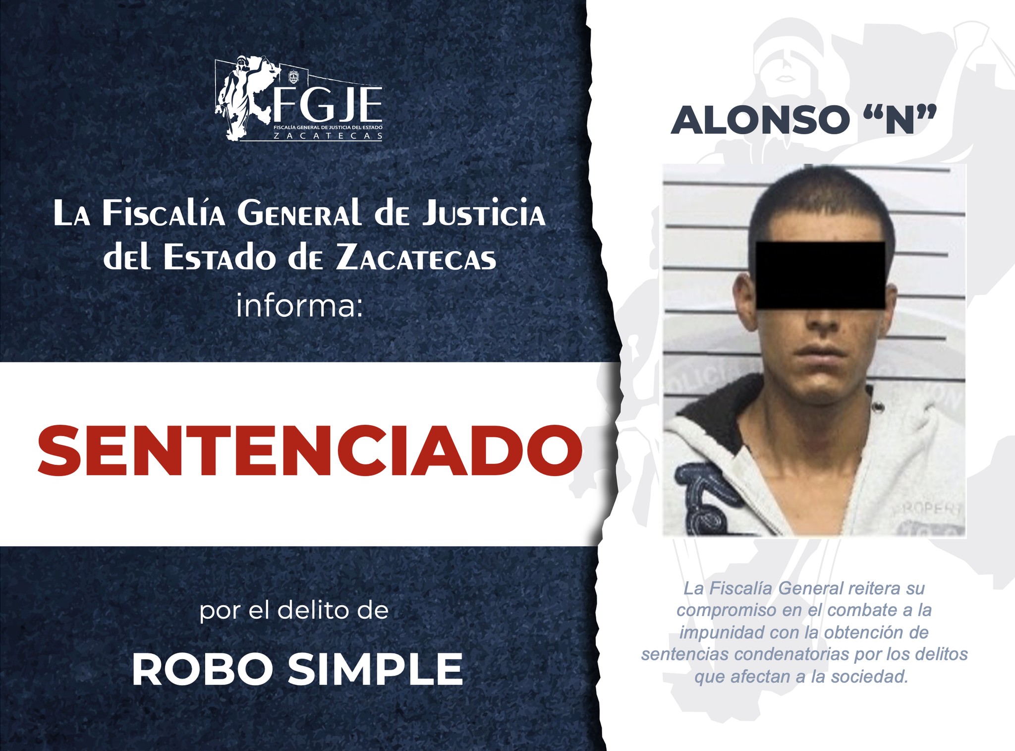 Fiscalía - FGJEZ OBTIENE CONDENA POR ROBO SIMPLE El equipo de ...