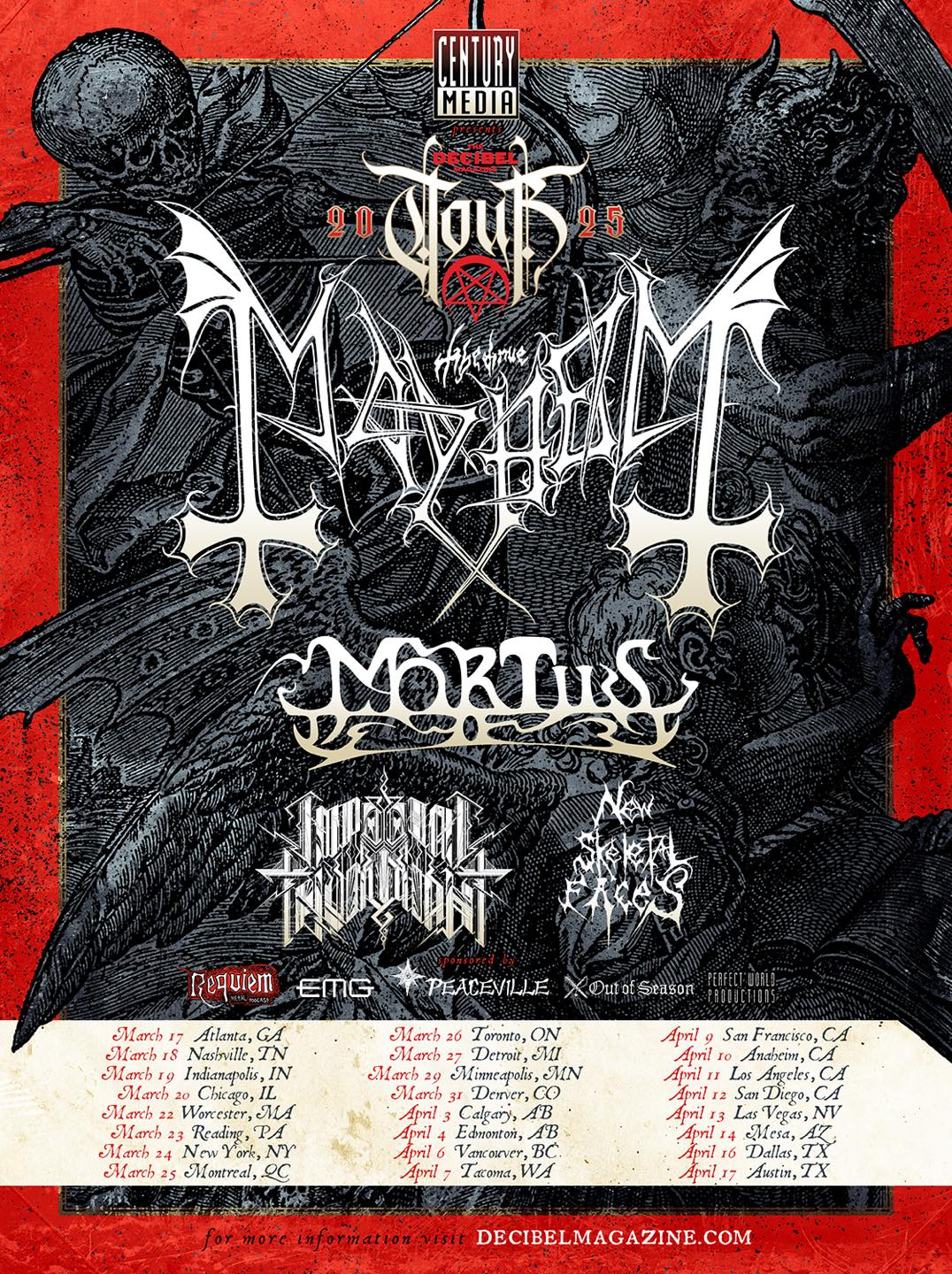 Mayhem será el encargado de encabezar la edición 2025 del Decibel