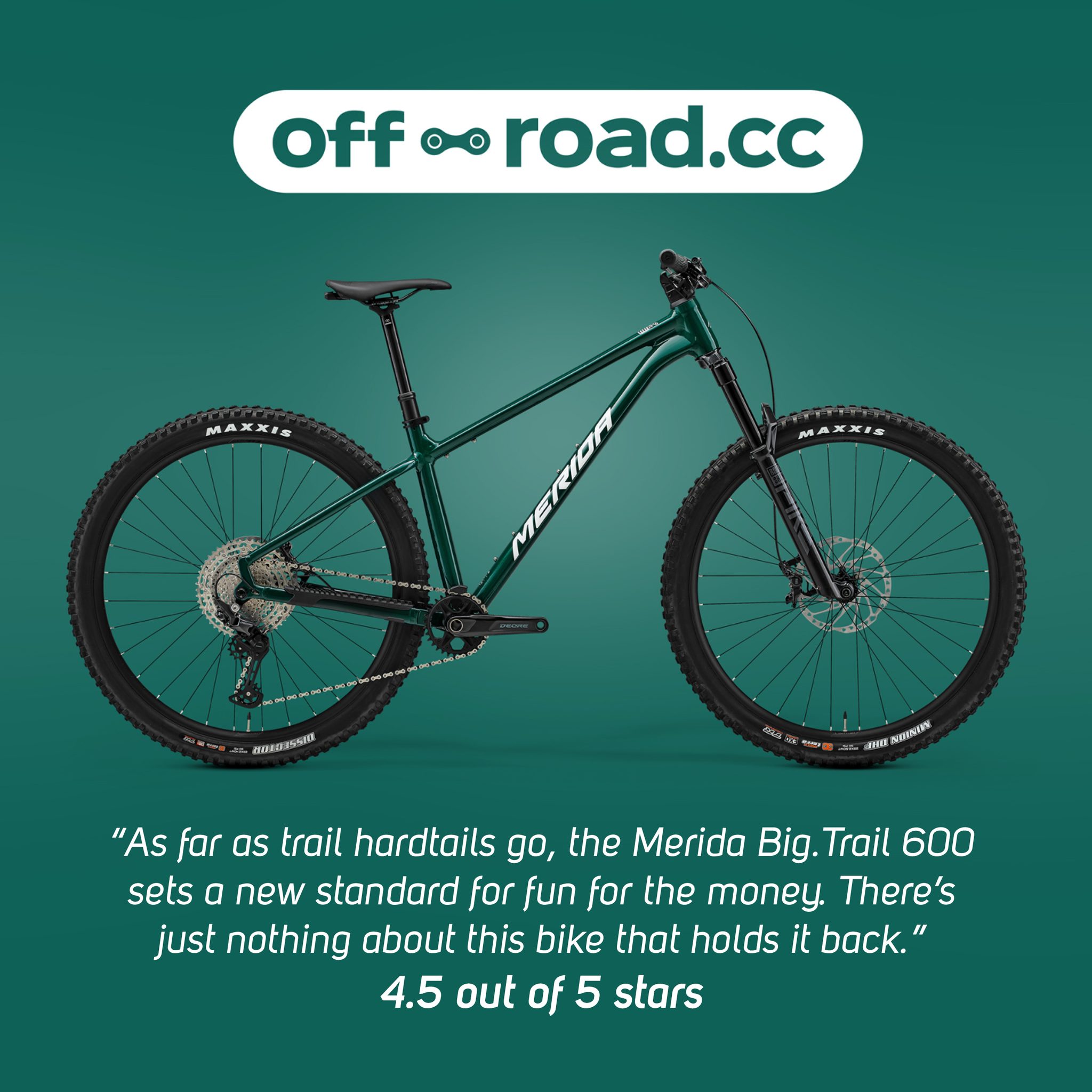 MERIDA - 4.5 out of 5 stars for our BIG.TRAIL 600 from the team at 