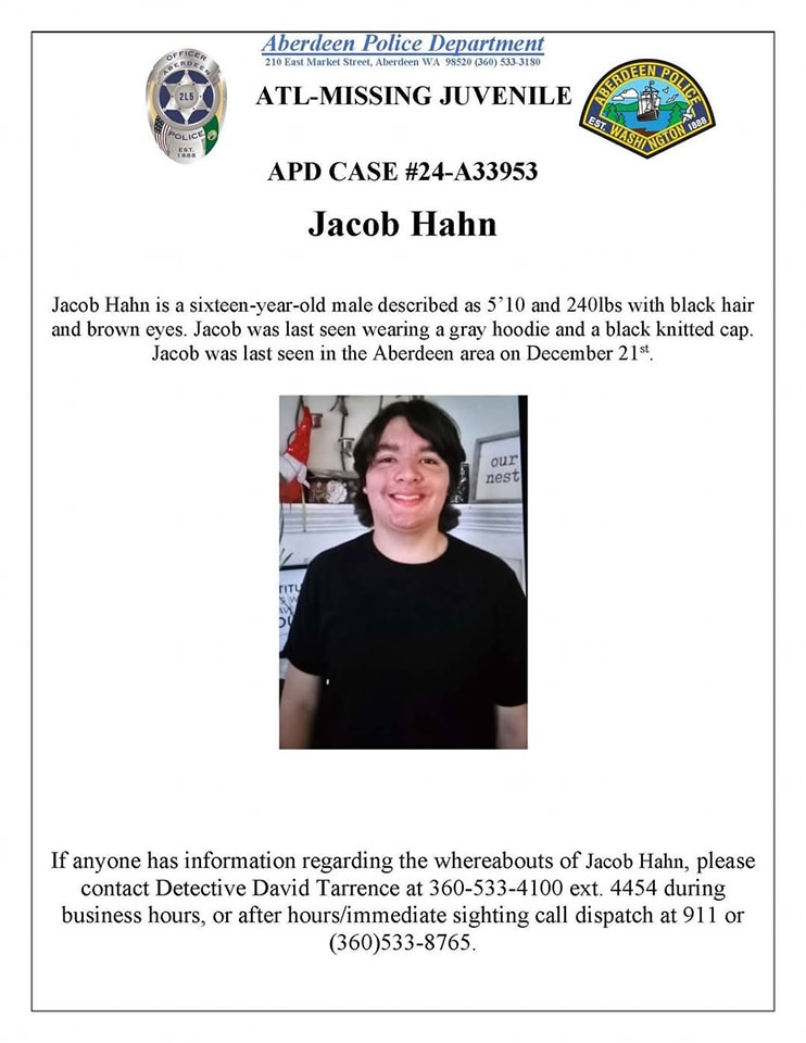 Grays - UPDATE - Located The Aberdeen Police Department is looking for ...