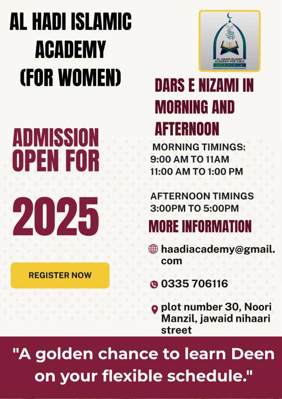 Al Haadi Islamic Academy | Karachi