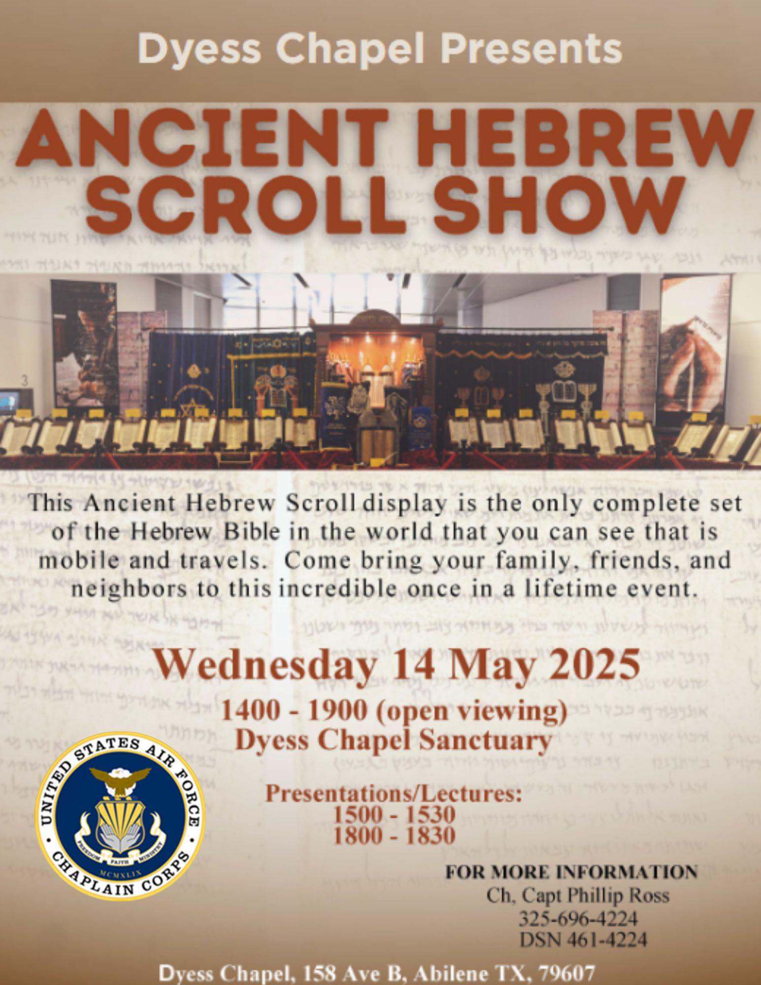 Dyess - Ancient Hebrew Scroll Show Experience a once-in-a-lifetime ...