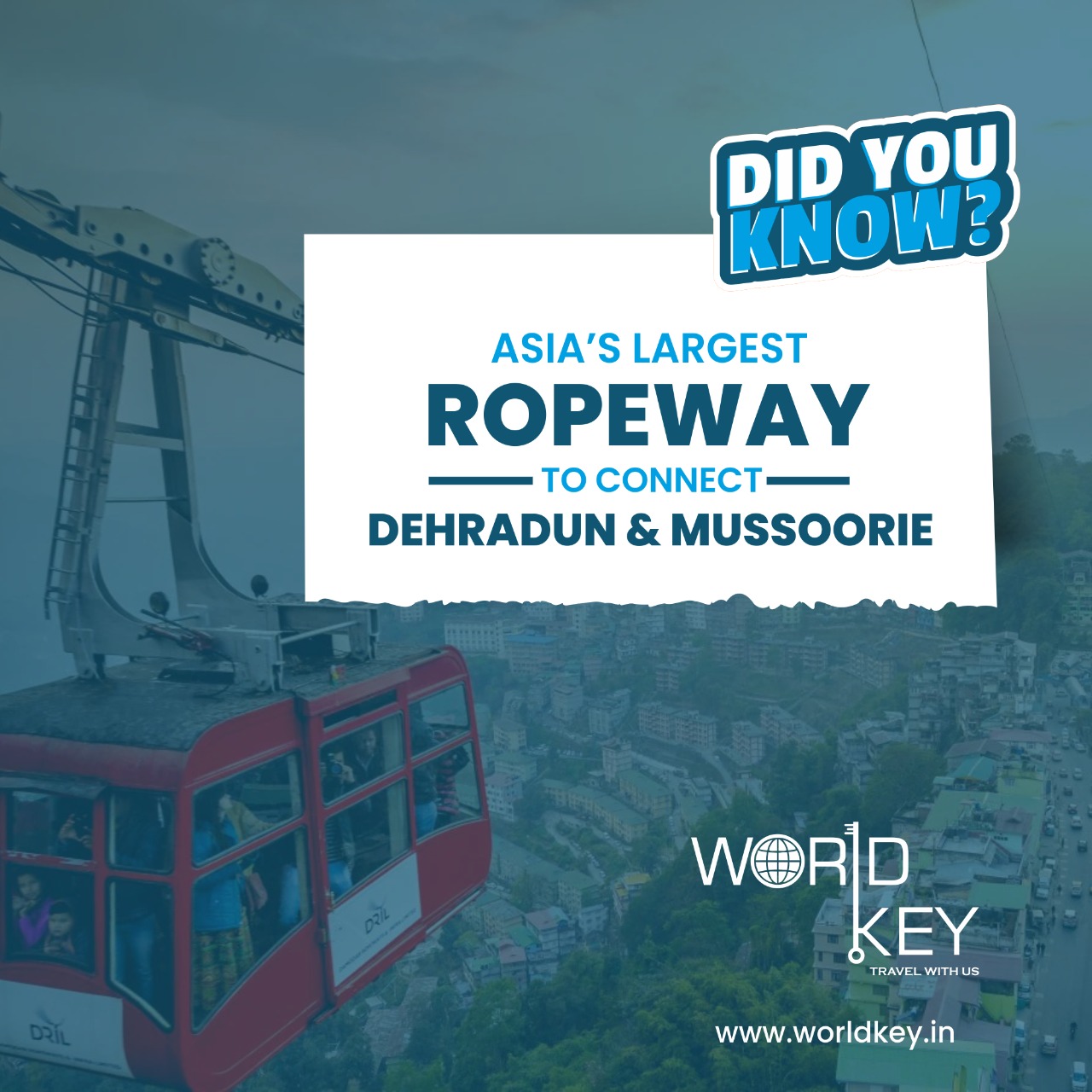 WorldKey - Did You Know - Asia's Largest ropeway is to... | Facebook