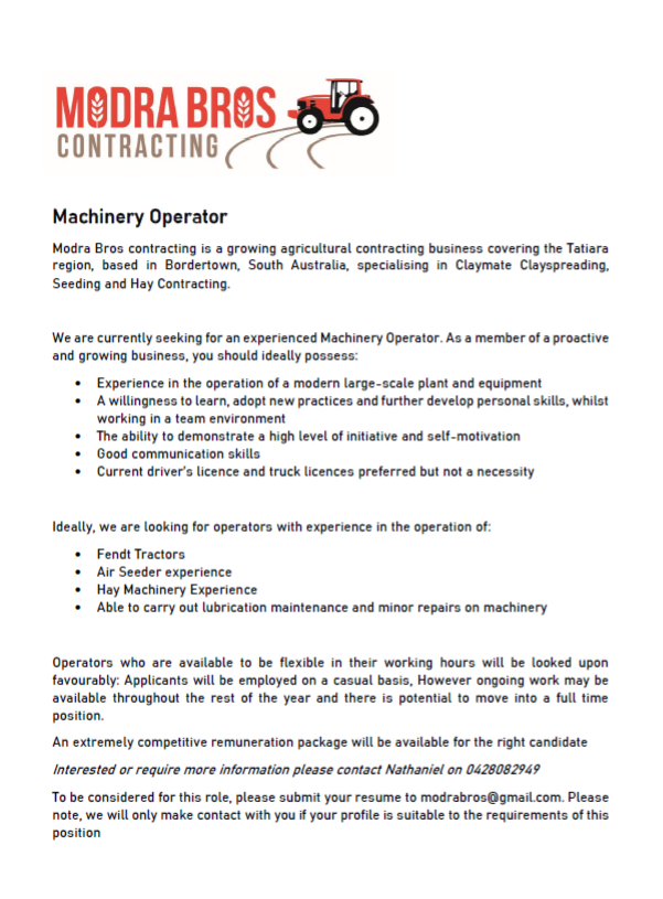 Modra Bros Contracting | Western Flat SA