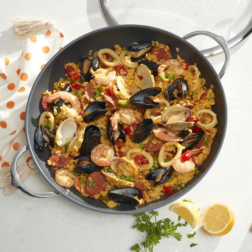 Set Paellero Antiadherente 38 Cm + Accesorios - Ideal Para Cocinar Paella En Familia O Con Amigos