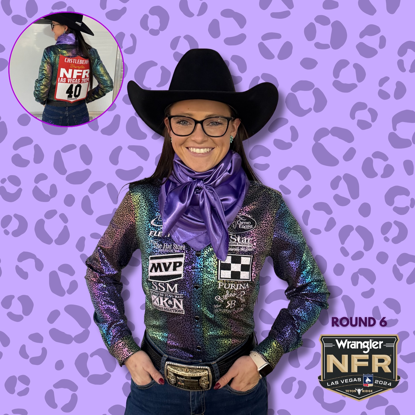 ROUND 6 for Ashley Castleberry at the 2024 NFR! It