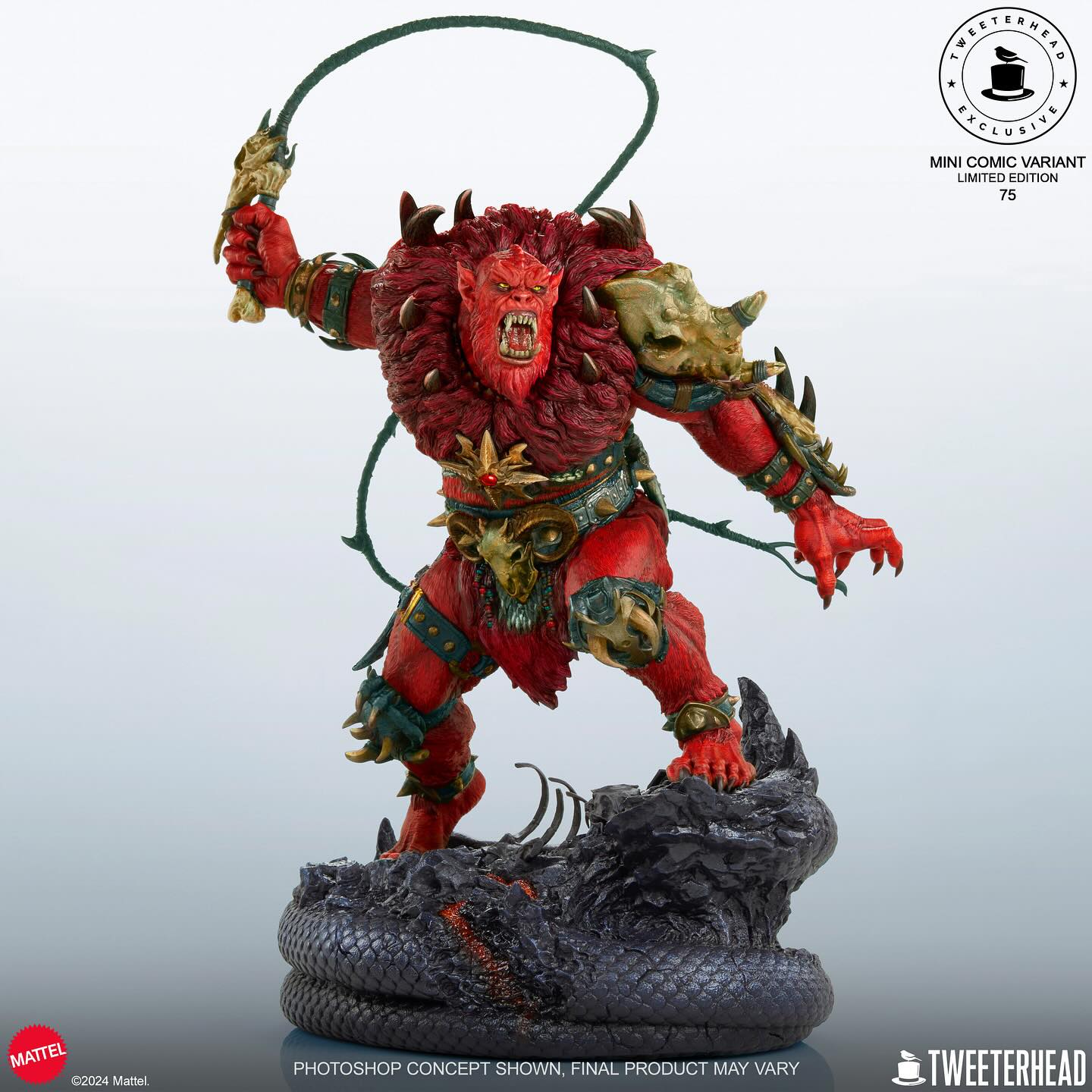 Tweeterhead's exclusive Beast Man mini comic variant maquette