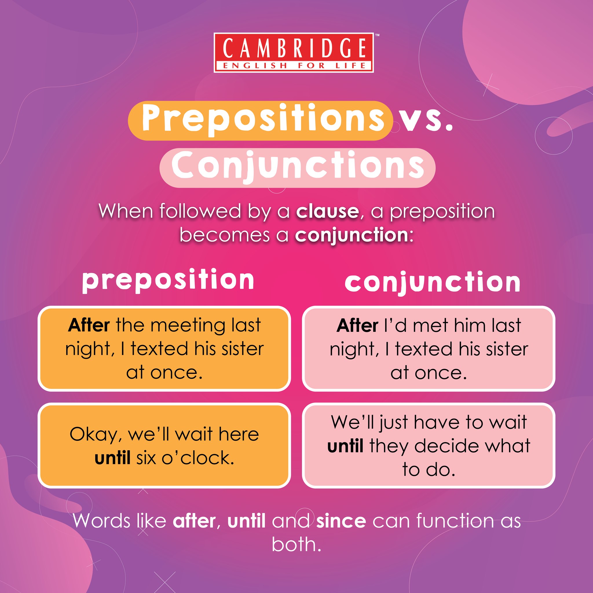 Cambridge English For Life Sdn Bhd - 📚 Mastering Prepositions 📚 ...