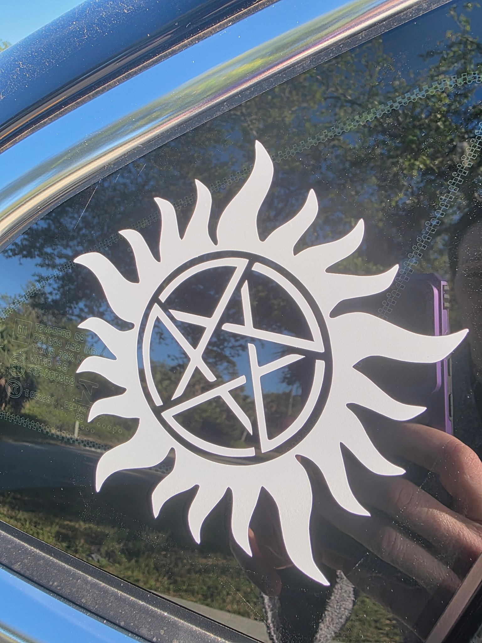 Oracle Vinyl Decal - Supernatural Anti Possession Symbol For Car Truck TV Show Fan