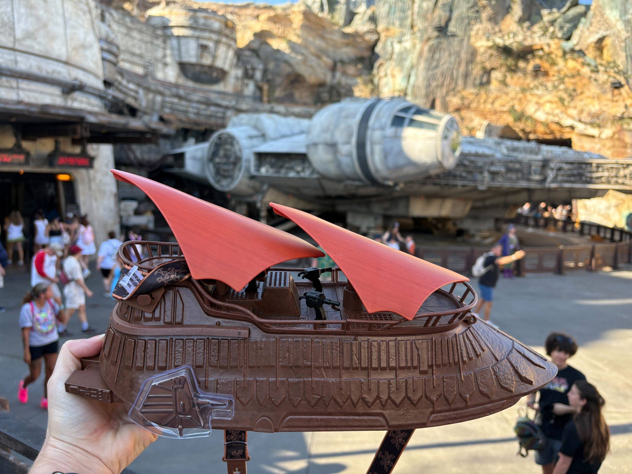 Jabba's Sail Barge Bucket Arrives at Hollywood Studios for May the