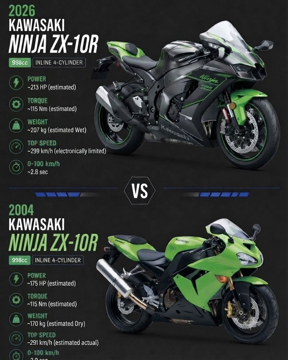 KAWASAKI ZX10R OVER THE YEARS ☝🏻 Which generation is your