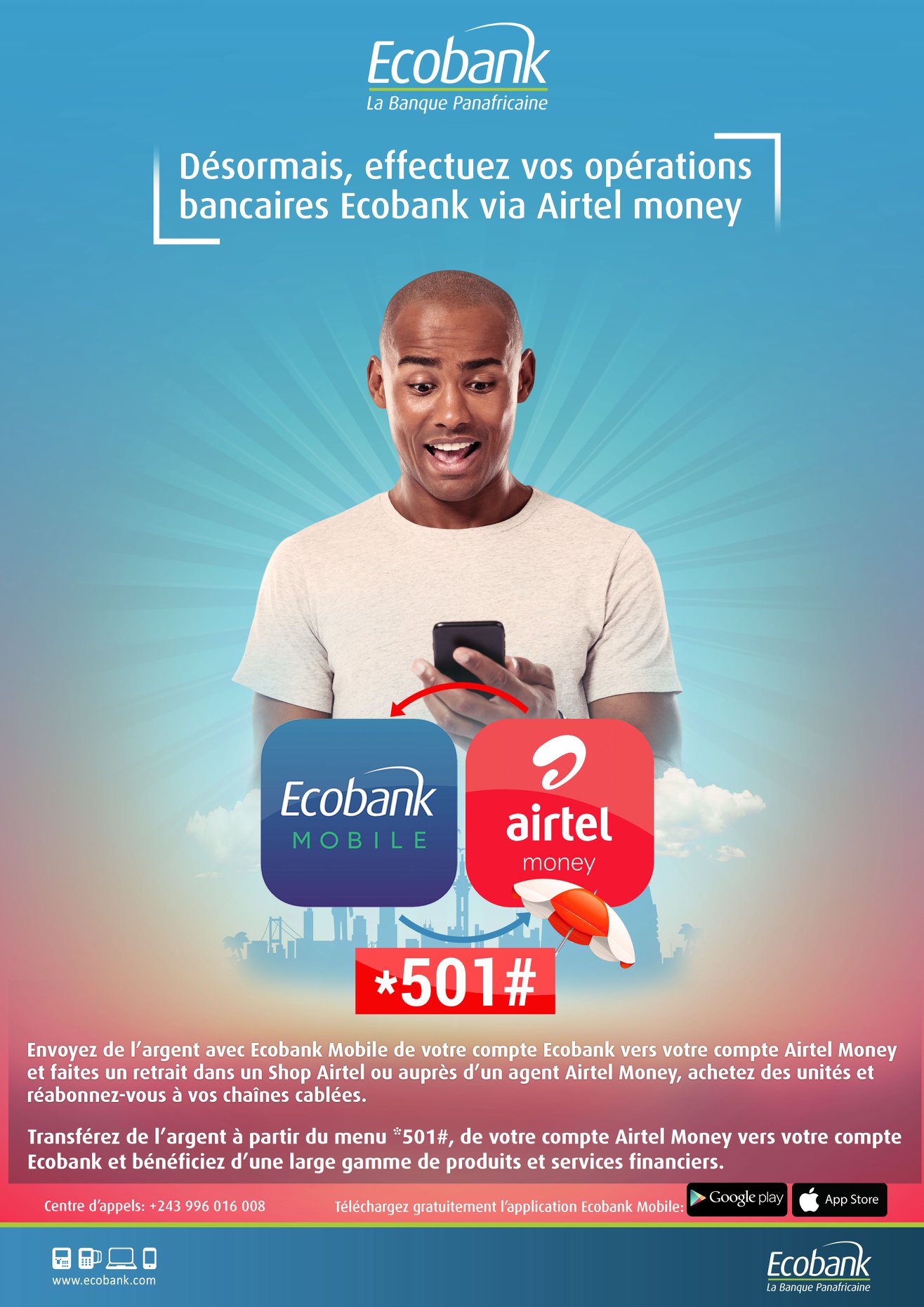 Ecobank RDC - Ecobank-Airtel Money Lancement du nouveau... | Facebook