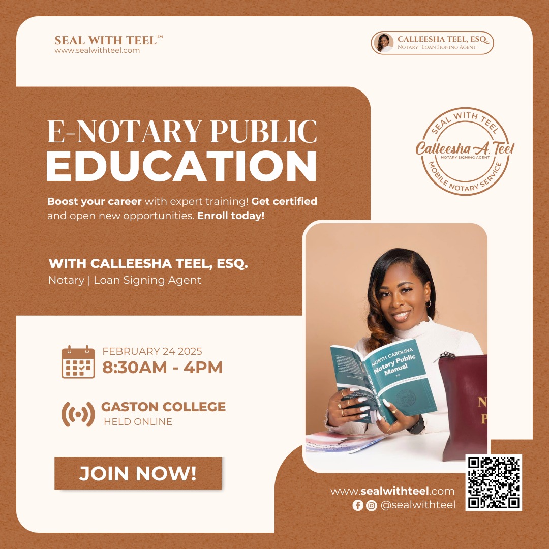 Seal - 🖥 LEVEL UP: E-Notary Training! 🖥 💻 February 24, 2025 📍 Gaston ...