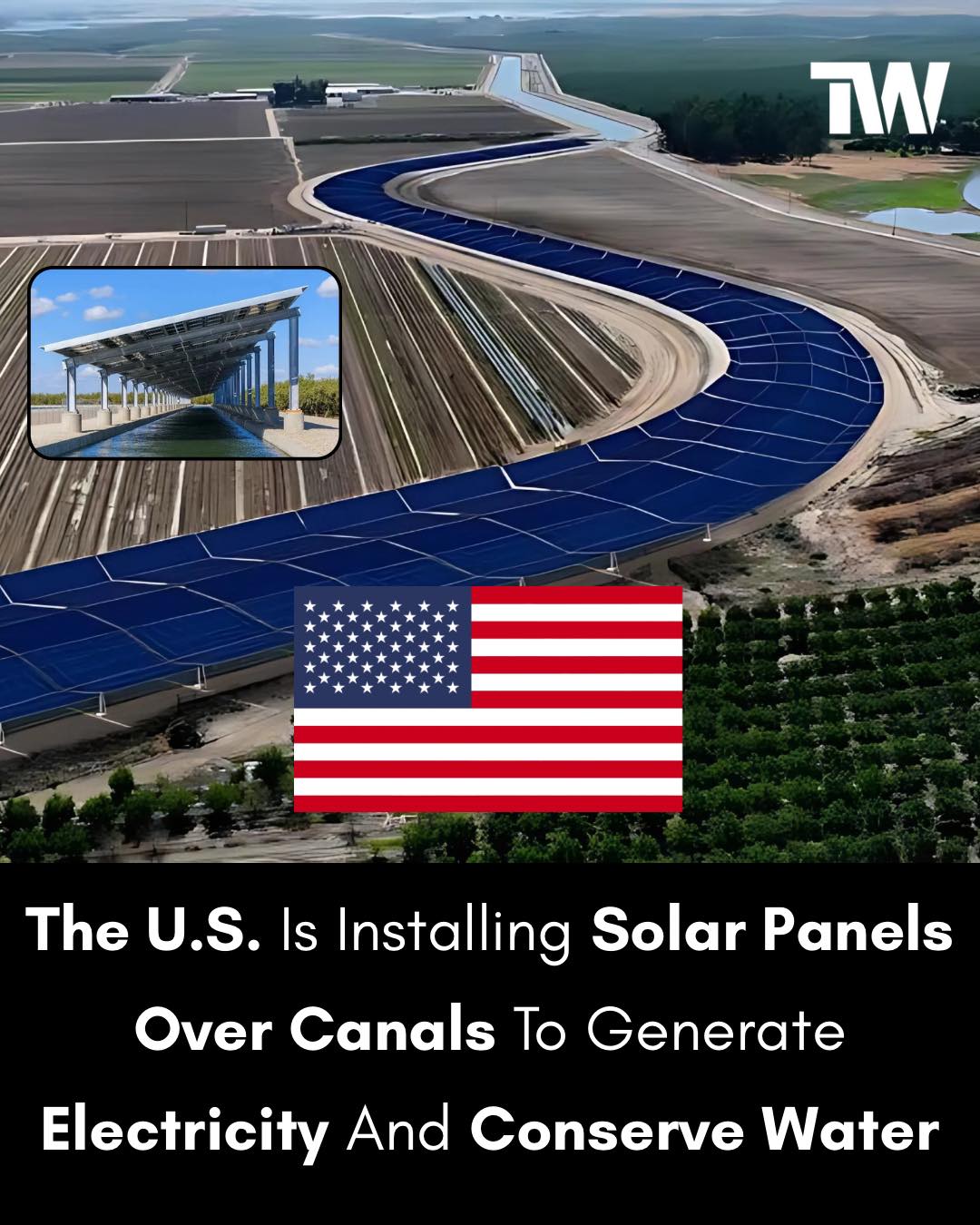 Techworm - The US Is Installing Solar Panels Over Canals To Generate ...