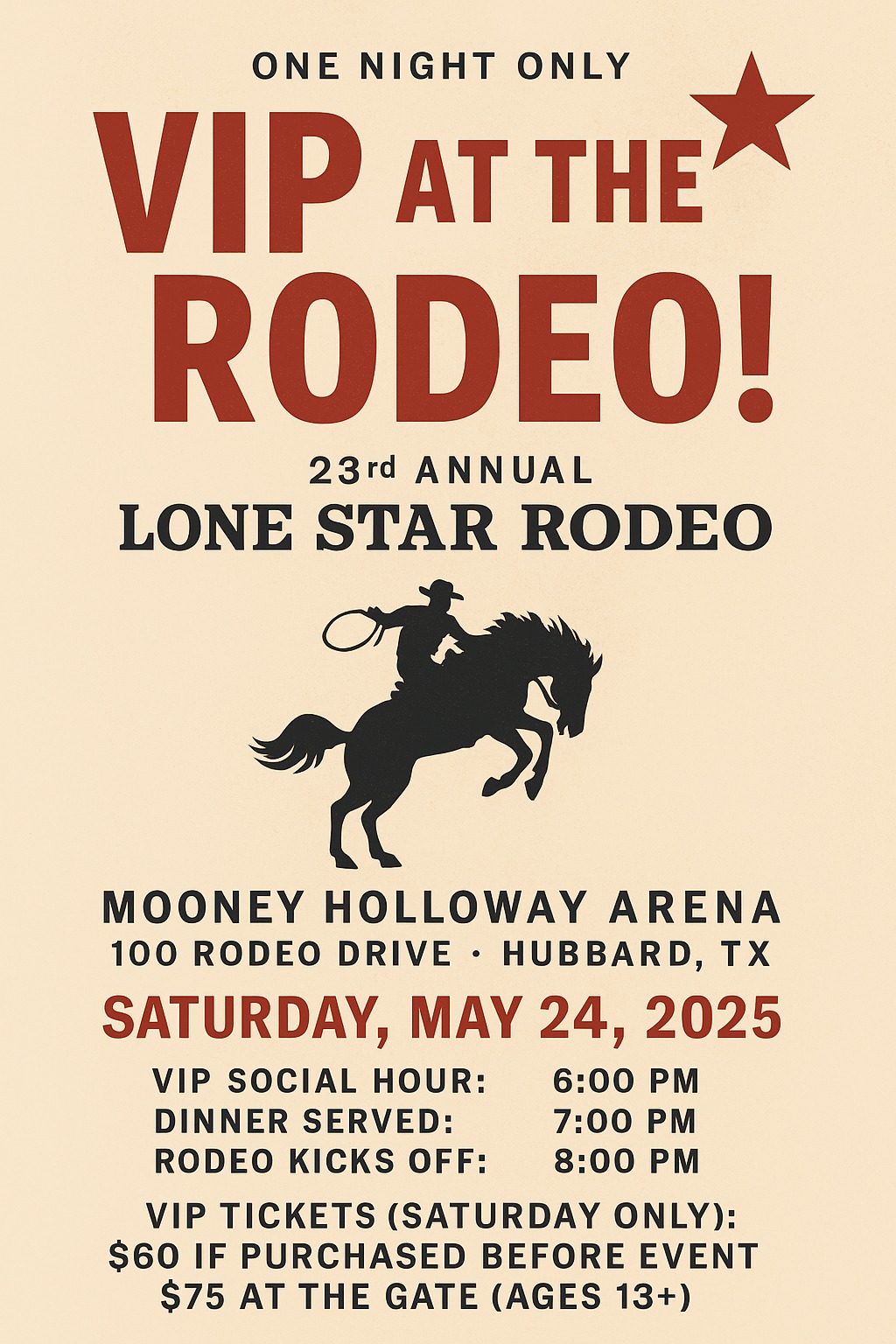 🌟 ONE NIGHT ONLY — VIP AT THE... - Discover Hubbard Texas | Facebook