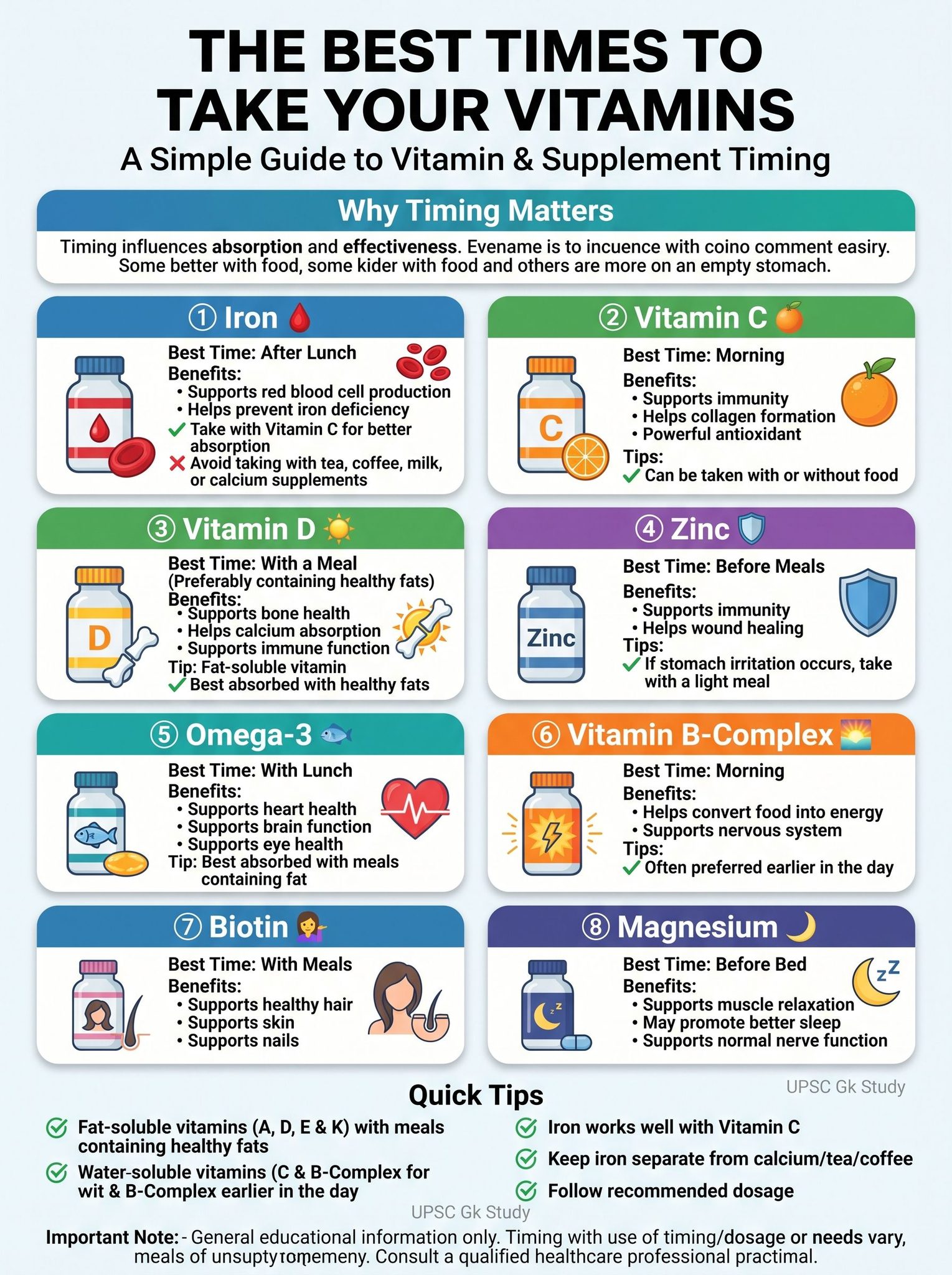 Best Time to Take Vitamins
