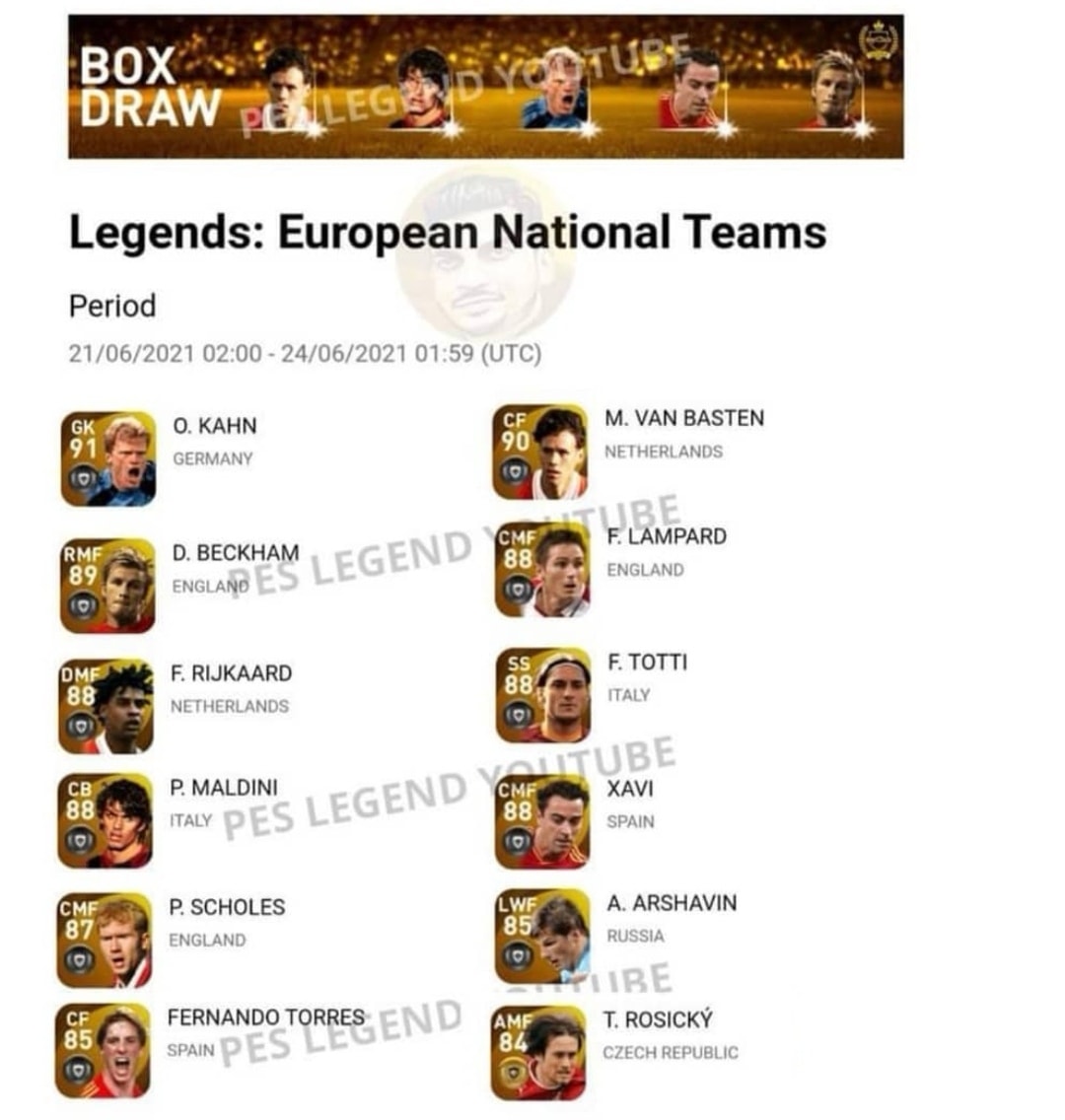 แพ็ค BOX DROW ตำนาน... - PESI love football Top Games | Facebook